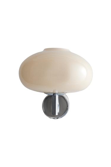 NÁSTĚNNÁ LAMPA Z KULATÉHO SKLA A ŽELEZA - Přírodní od Zara