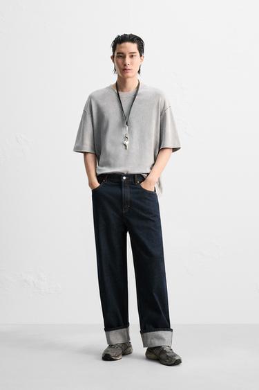 ÁO PHÔNG VẢI DỆT INTERLOCK KIỂU BẠC MÀU - Màu xám nhạt từ Zara - Hình ảnh 0