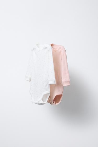 Zara TWO-PACK OF ADJUSTABLE BODYSUITS - Pink