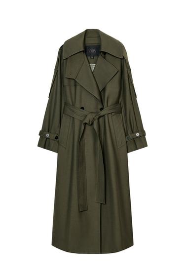 ZW COLLECTION LIMITED EDITION OVERSIZE TRENCH COAT - Light khaki by Zara