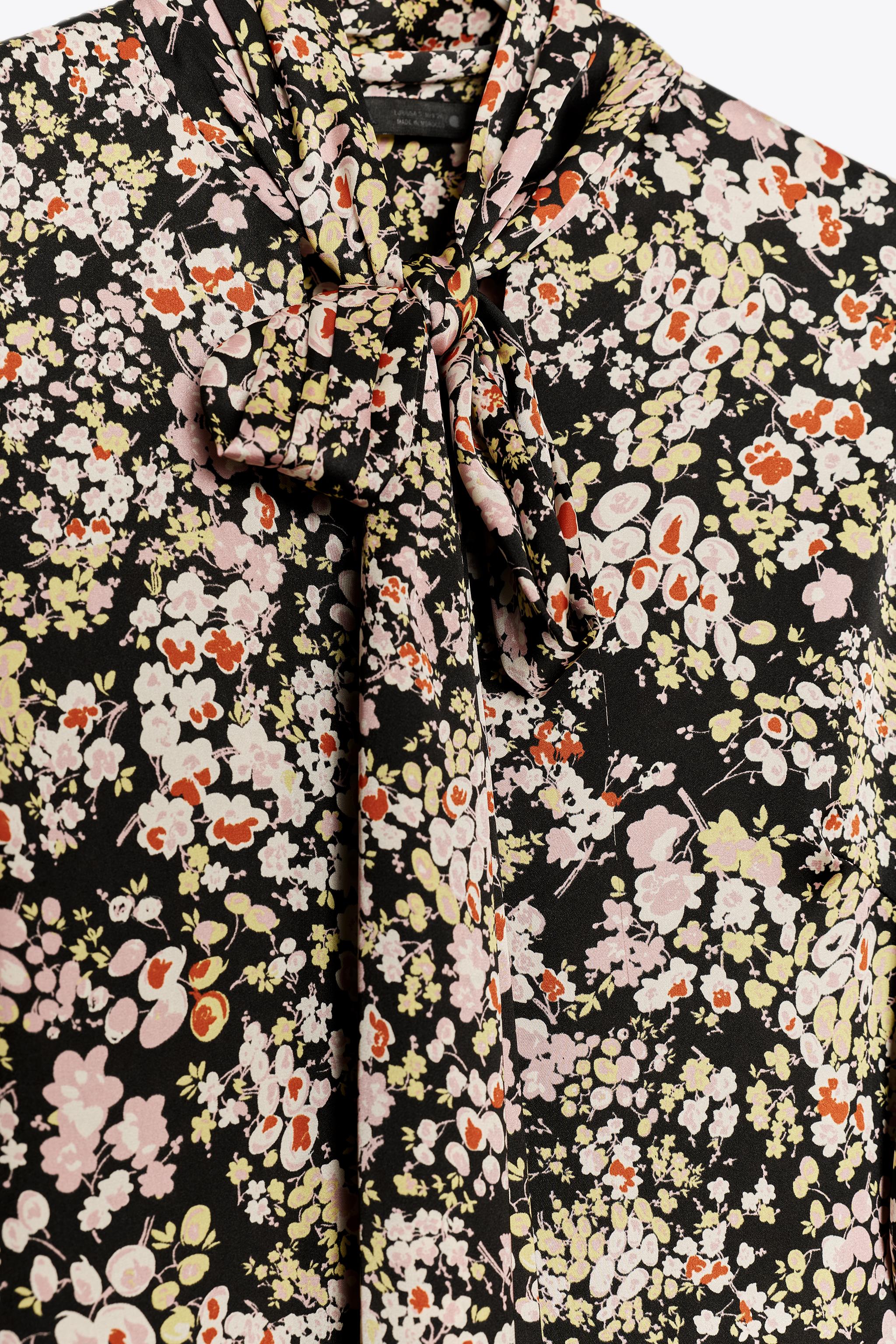 ZW COLLECTION フラワープリントミディ丈ワンピース