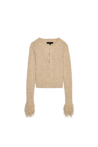FRINGED KNIT JACKET
