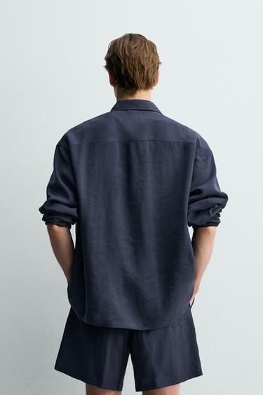 CHEMISE FLUIDE SOFT - Bleu marine de Zara - Image 2