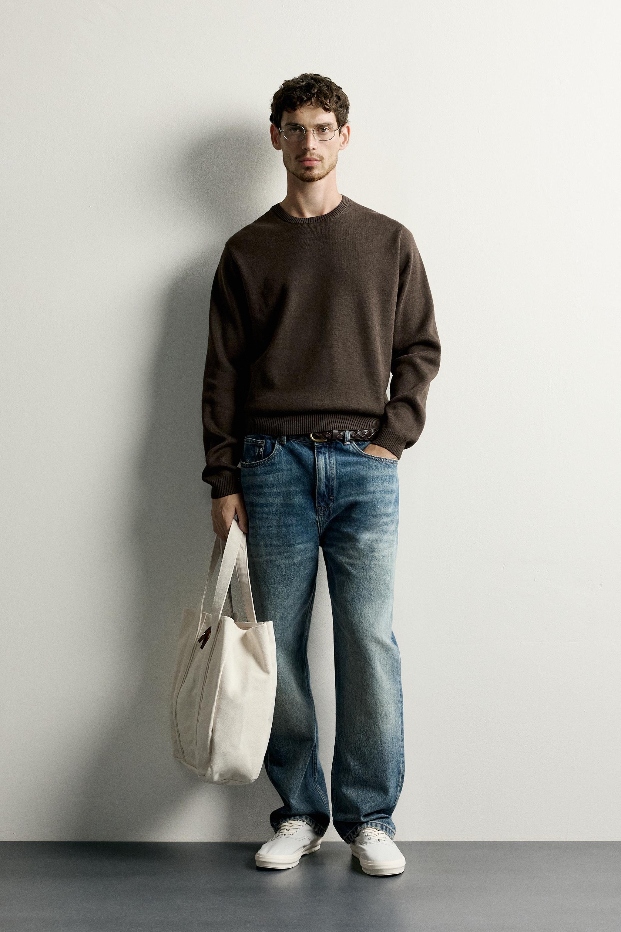 Мужские свитеры Zara COTTON TEXTURE JUMPER