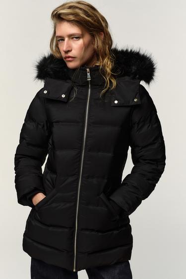 DOUDOUNE À CAPUCHE DÉPERLANTE COUPE-VENT - Noir de Zara - Image 3