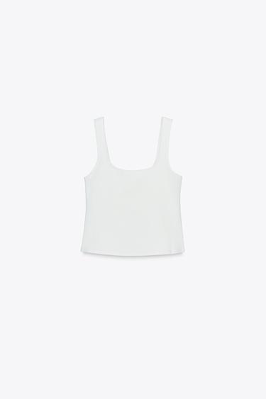 TOP ORNEMENT PICOT - Blanc de Zara - Image 4