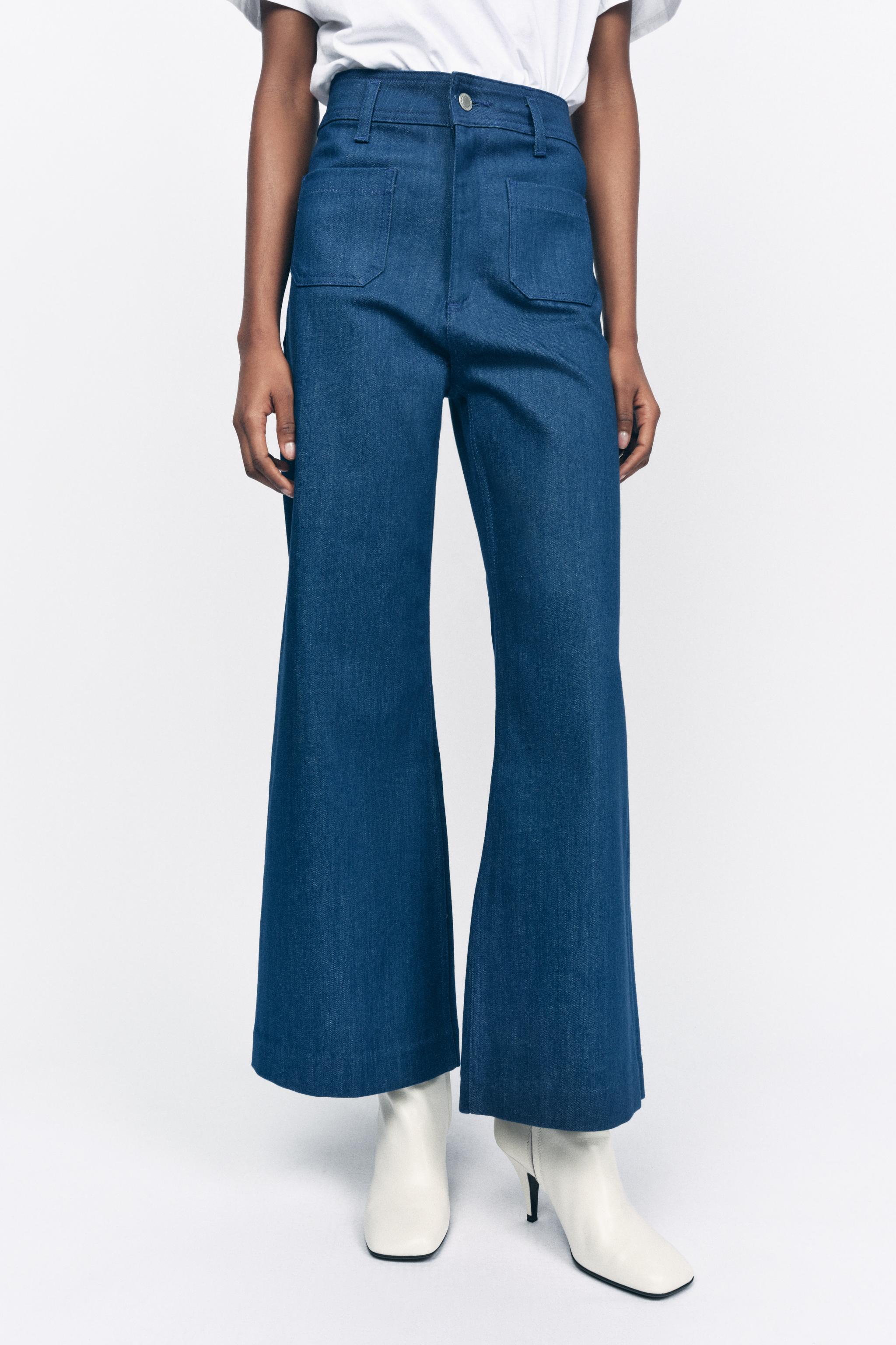 【ZARA】WIDE LEG パンツ ZW COLLECTION ブルー | 0340/041/407 ZW COLLECTION WIDE LEG PANTS - Blue | ZARA United States