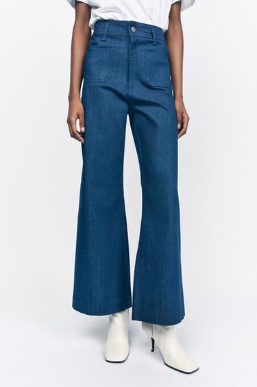 JEAN COUPE LARGE ET TAILLE HAUTE COLLECTION ZW - Indigo de Zara - Image 1
