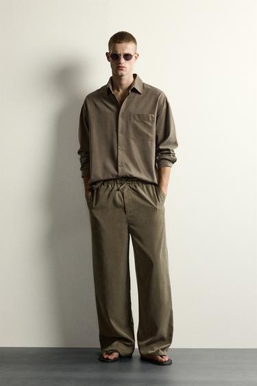 RELAXED FIT FLOWING SHIRT - Brown by Zara