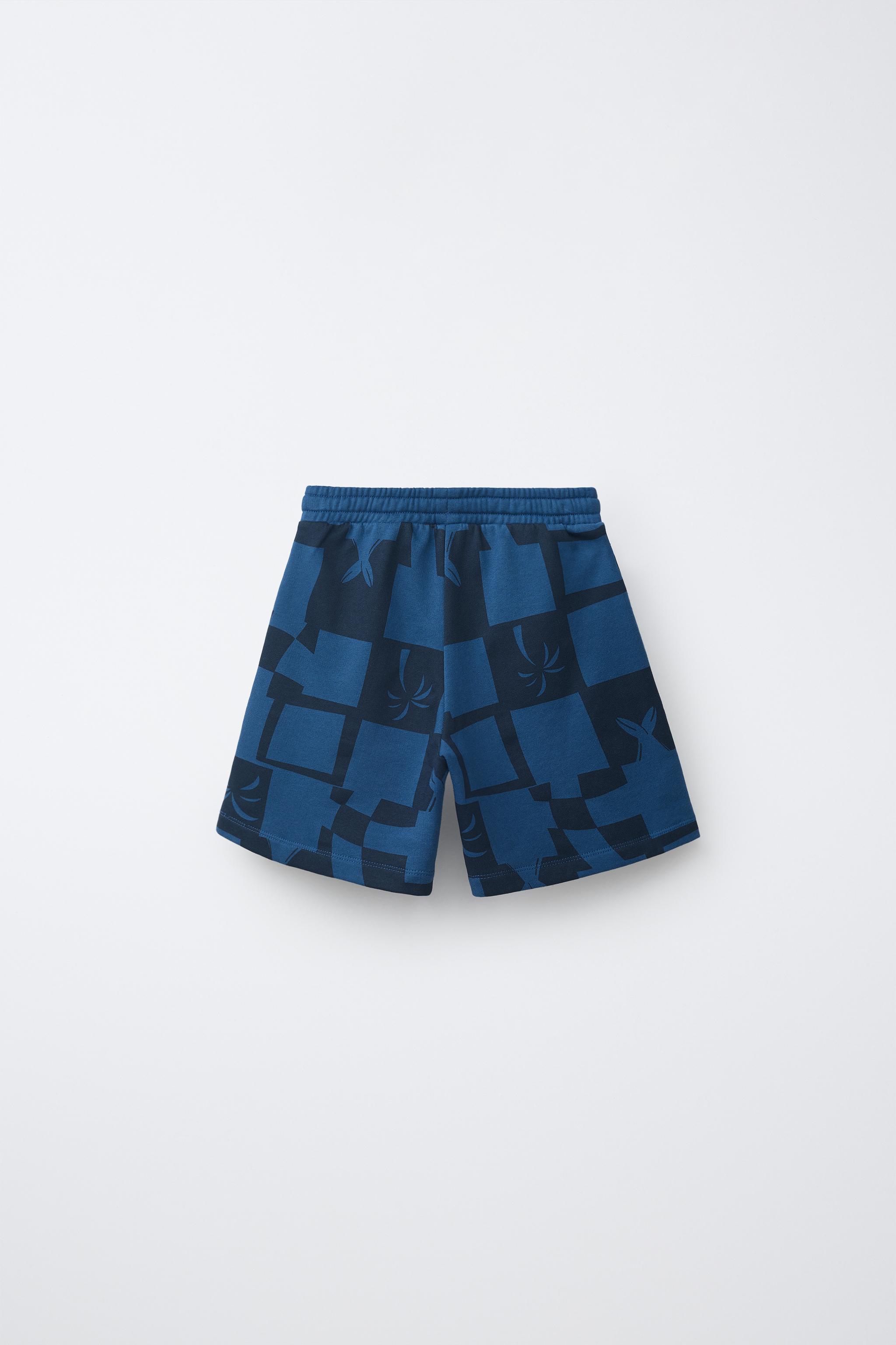 Детские шорты Zara CHECKERED PLUSH SHORTS — фото 2