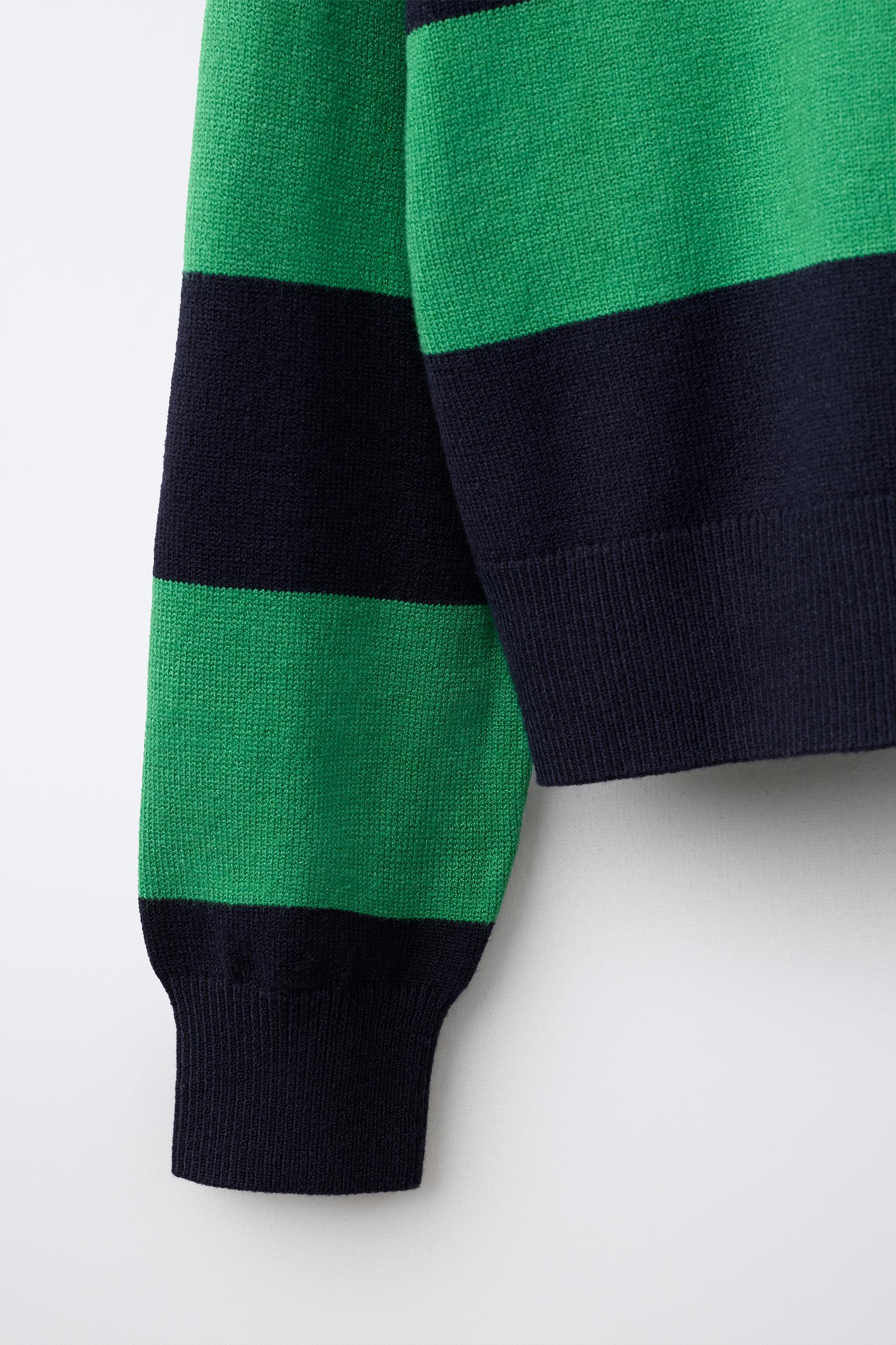 Детские свитеры Zara STRIPED POLO JUMPER — фото 5