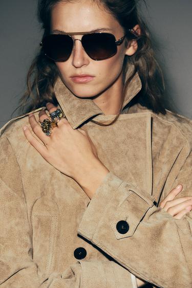 Zara 2-PACK OF STONE RINGS - Gold / Silver