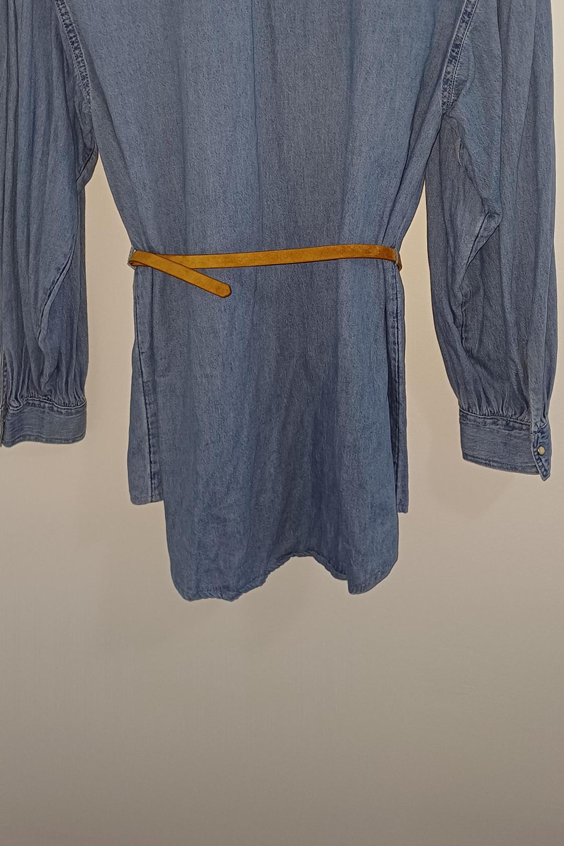 DENIM SHIRT WITH BELT - Image 3