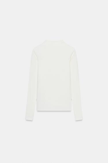 MAGLIETTA COLLO ALTO - Bianco sporco di Zara