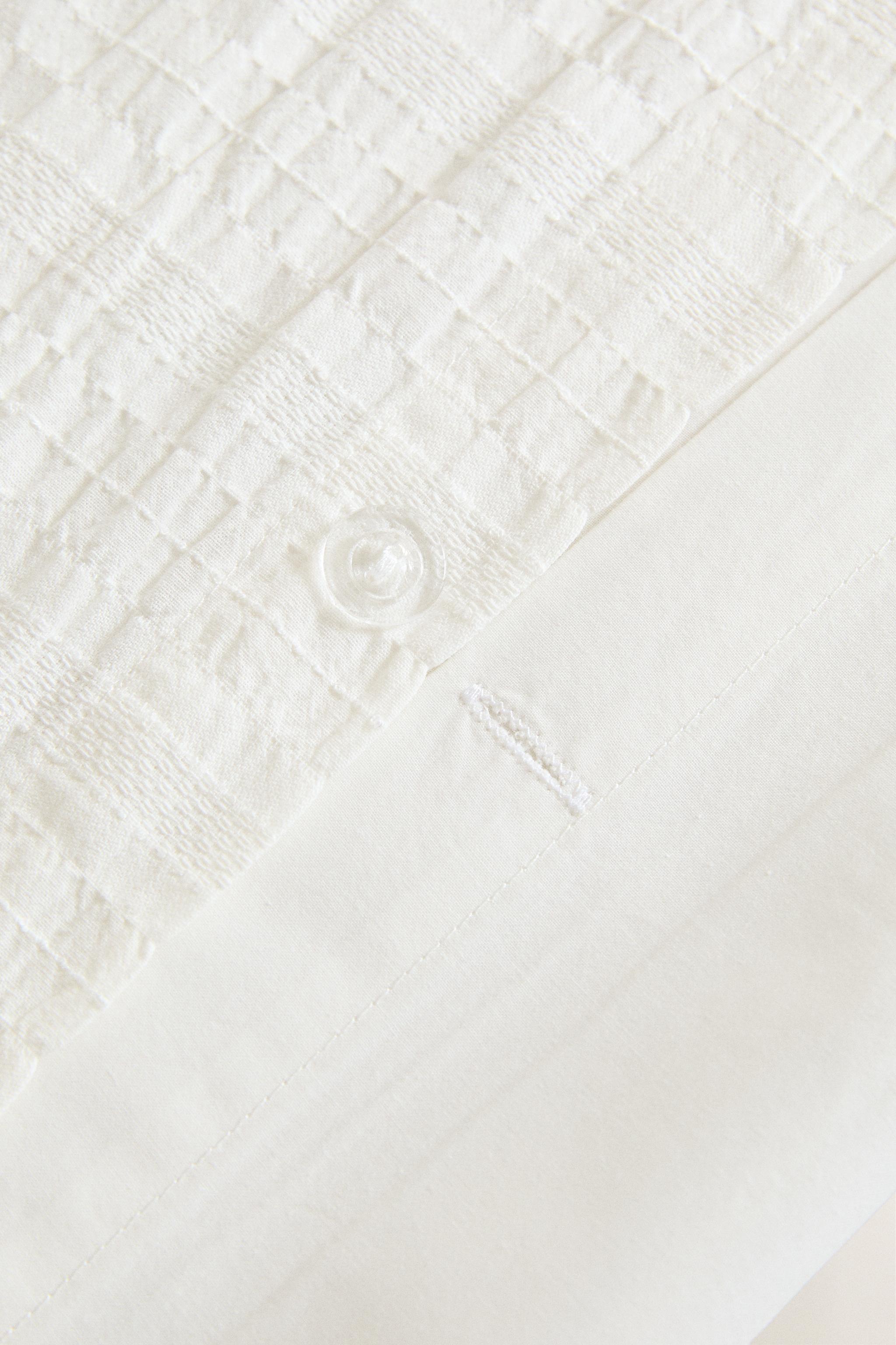 TEXTURED COTTON DUVET COVER