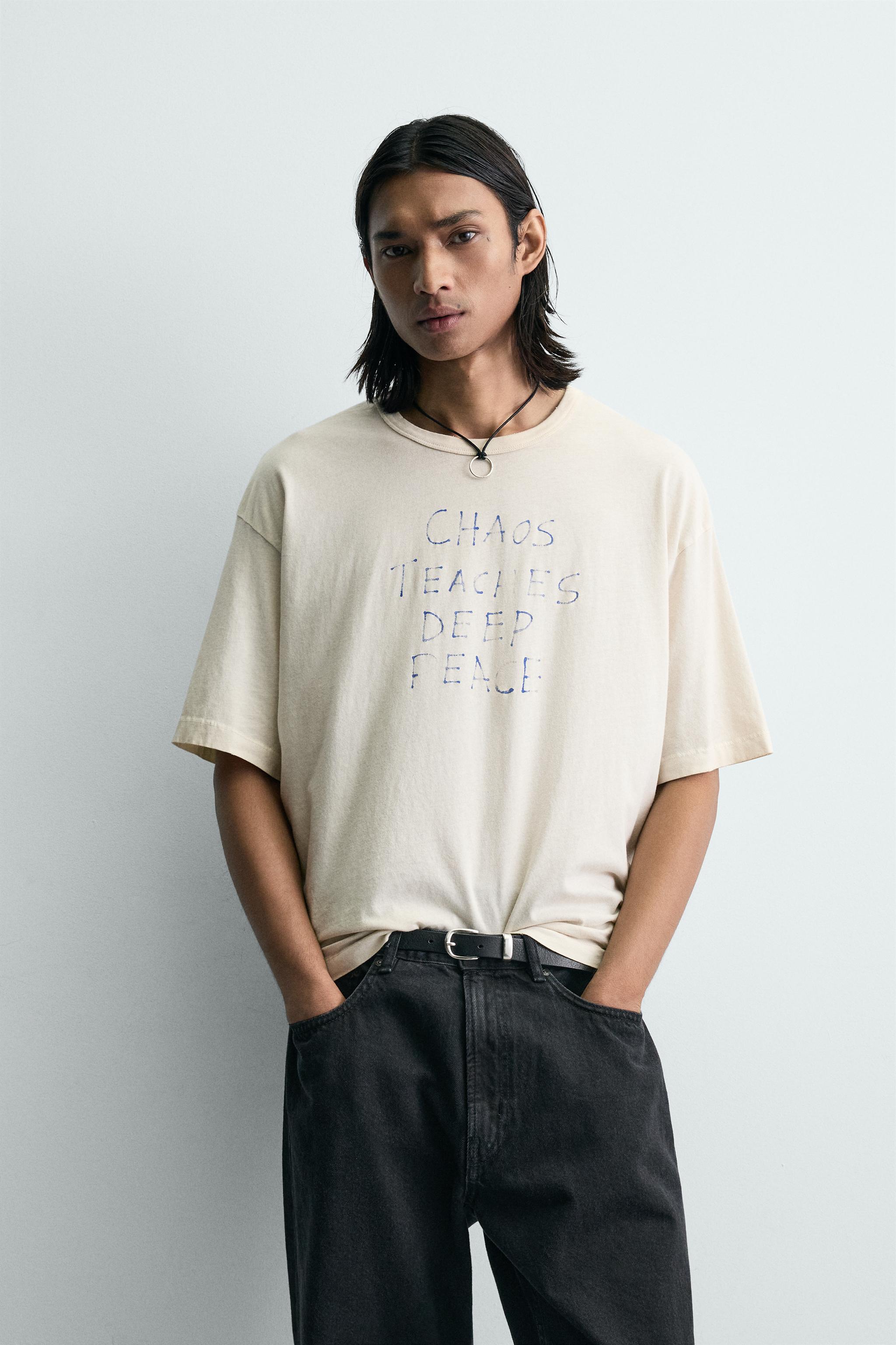 WASHED MARKER TEXT T-SHIRT