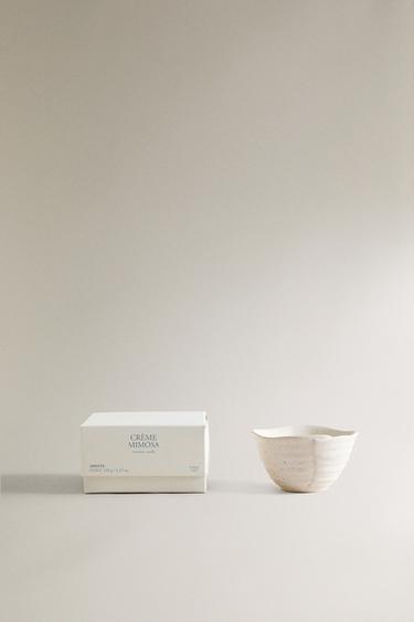 (120 G) CRÈME MIMOSA SCENTED CANDLE - CAMEL/WHITE  by Zara - Image 0