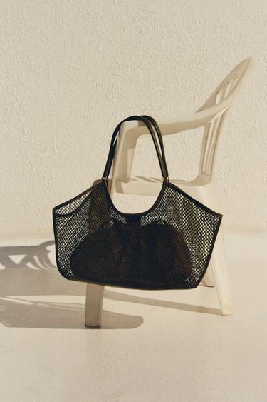 MESH TOTE BAG - Brown by Zara