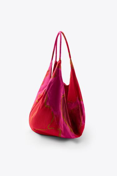 FLORAL PRINT MAXI BAG - Red by Zara - Image 4