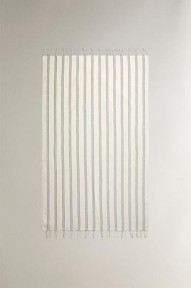 STRIPED WRAP BEACH TOWEL - Navy blue by Zara