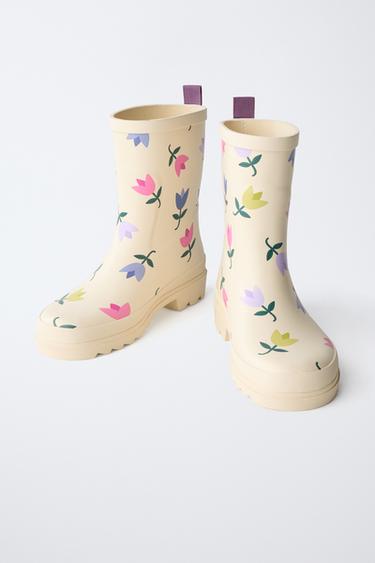 TULIP WELLIES - Ecru White by Zara - Image 3