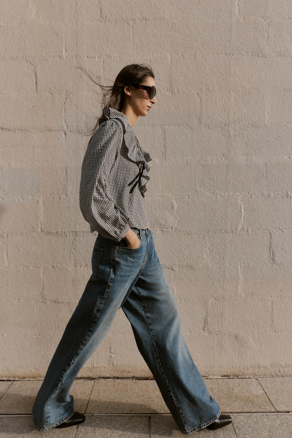 BLUSA VOLANTES CUADRO VICHY