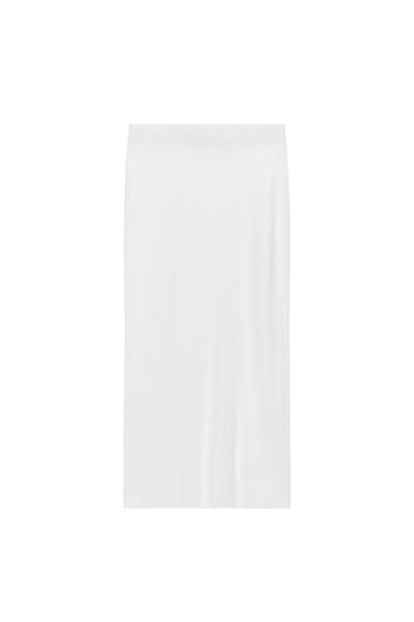 KNIT MIDI SKIRT - White by Zara