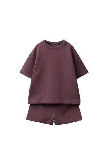 OINARRIZKO JOGGING KONJUNTOA - Burgundy-kolorea, Zara-rena
