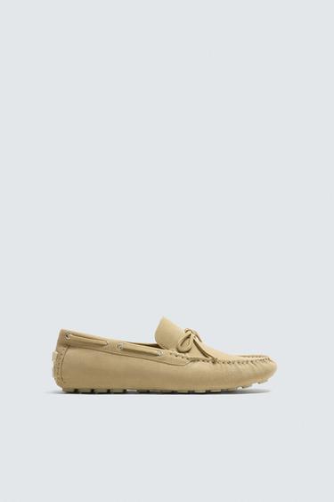 MOCASSINS DE PELL CASUAL - Beix de Zara
