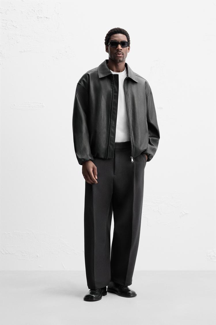 フェイクレザージャケット - ブラック | ZARA Japan / 日本