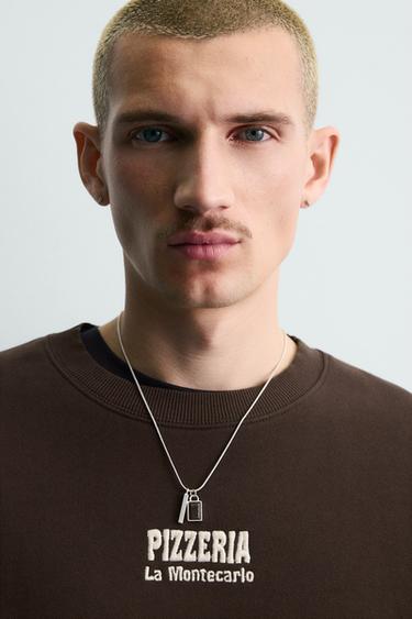 PIZZERIA LA MONTECARLO PRINTED SWEATSHIRT - Brown by Zara