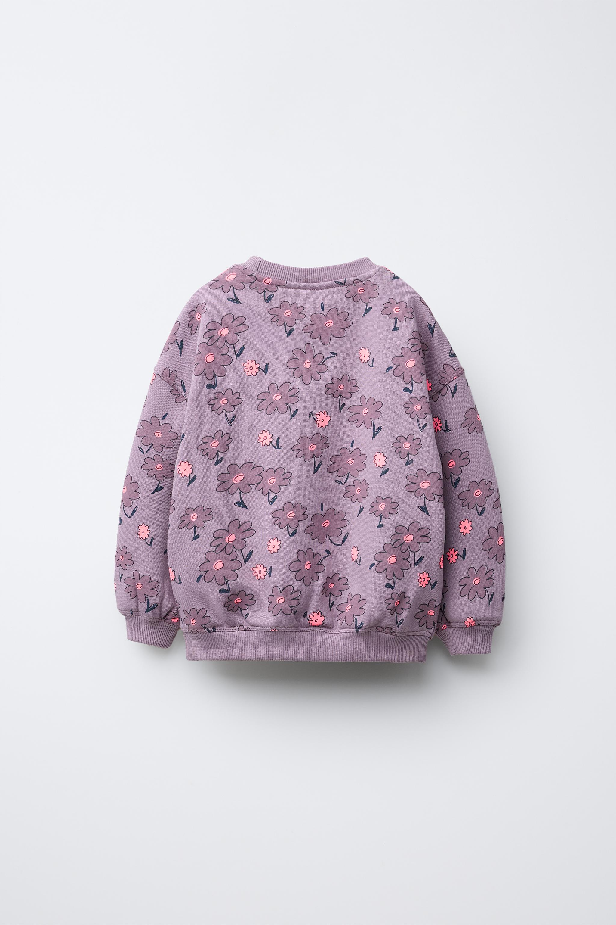 FLORAL SWEATSHIRT - Taupe gray | ZARA Canada FLORAL SWEATSHIRT - Taupe gray | ZARA Canada