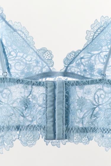 BRALETTE TRIANGULAIRE EN DENTELLE - Bleu clair de Zara - Image 5