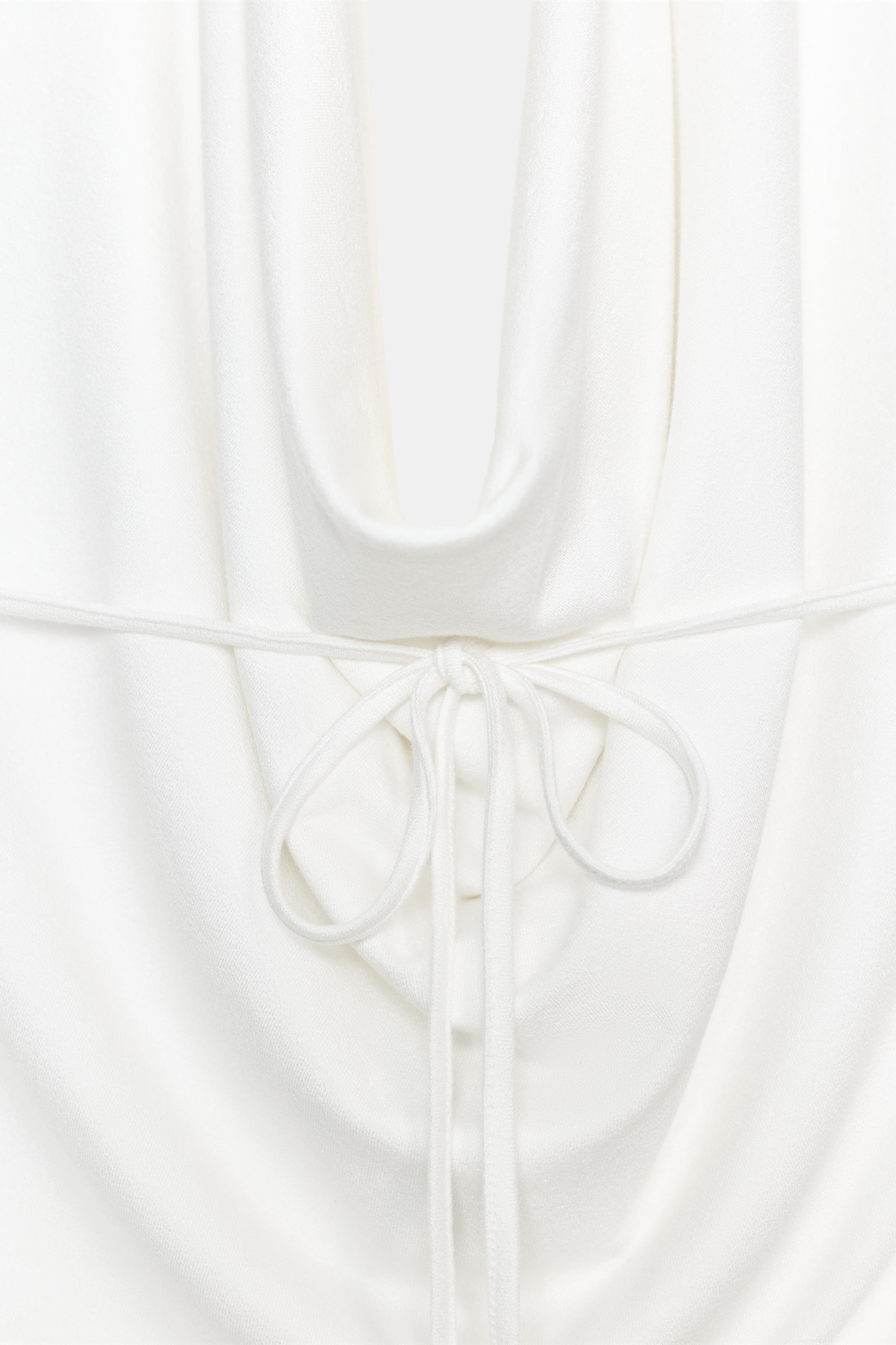 DRAPELİ HALTER TOP - Görsel 7