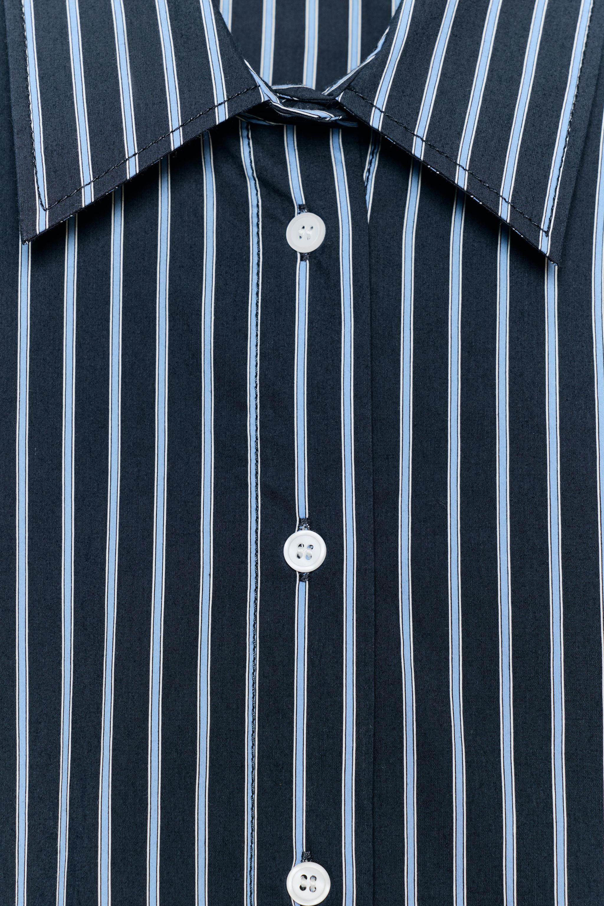 STRIPED OVERSIZE POPLIN SHIRT