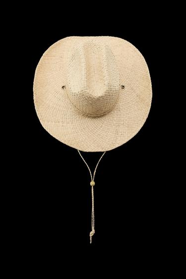 SOMBRERO TRENZADO COWBOY - Beige claro de Zara - Imagen 0
