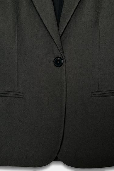 ZW COLLECTION STRAIGHT BLAZER - Khaki by Zara