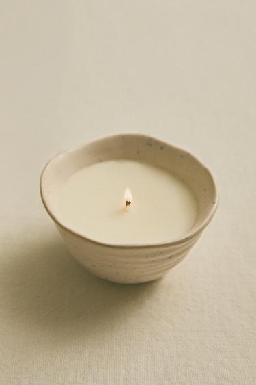 (120 G) CRÈME MIMOSA SCENTED CANDLE - CAMEL/WHITE  by Zara - Image 5