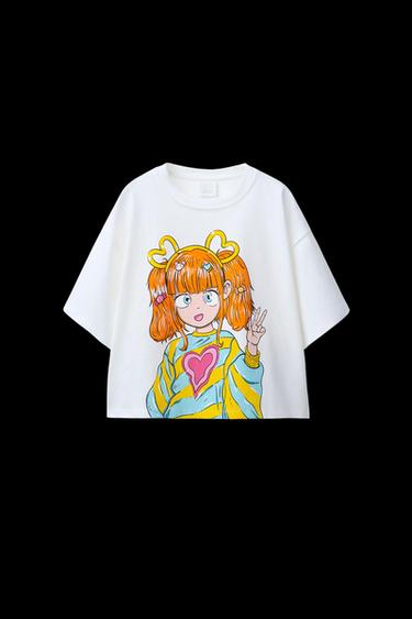 PRINTED T-SHIRT - White by Zara - Image 0