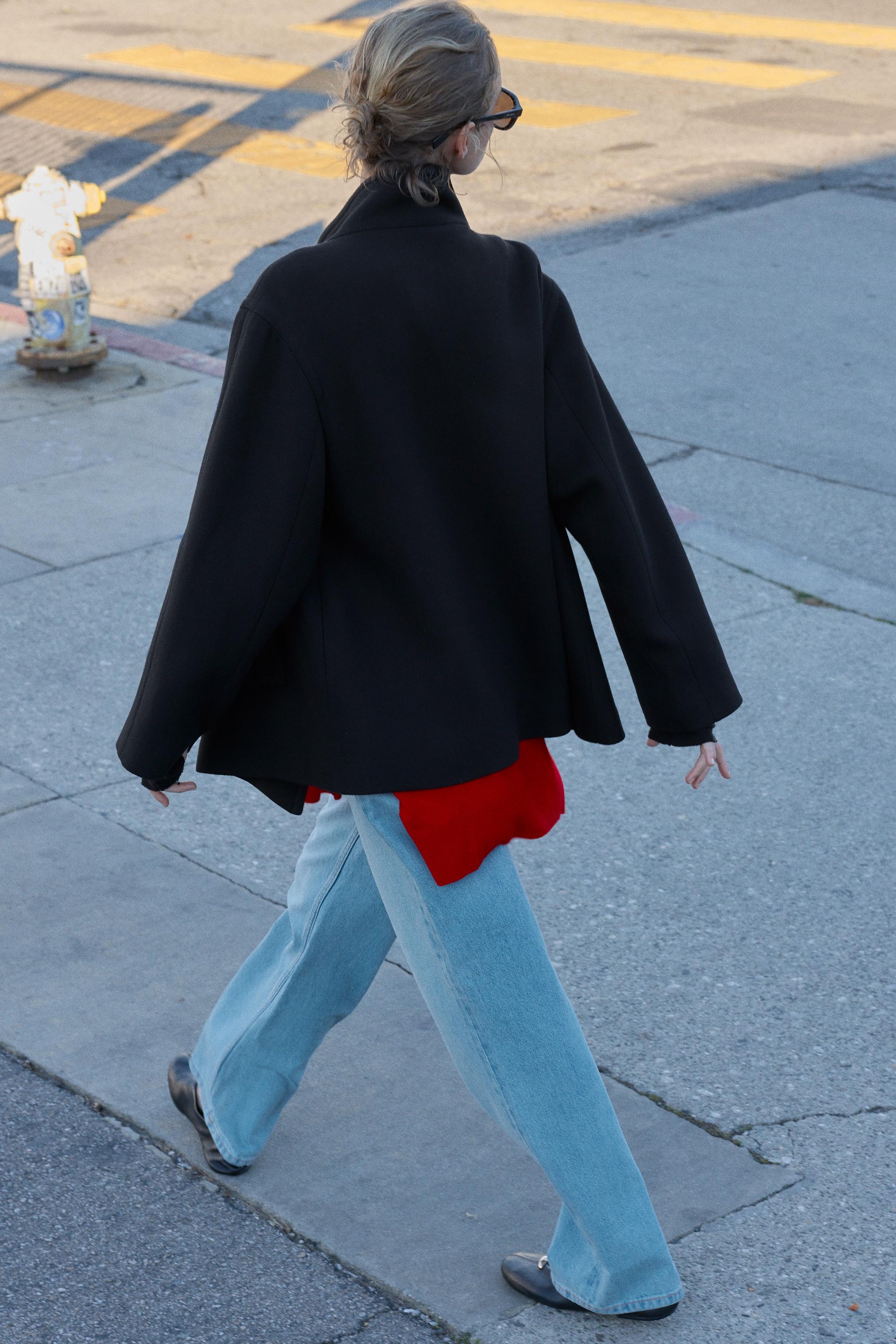 HIGH NECK WOOL BLEND SHORT COAT