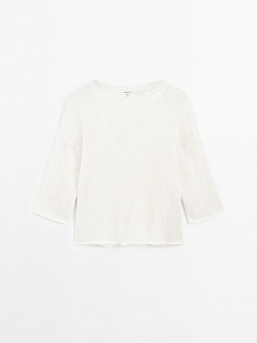 Jersey oversize manga corta - STUDIO - Crudo de Zara