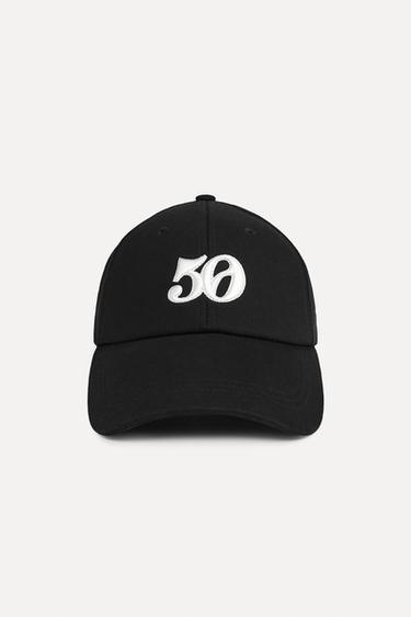Zara 50TH ANNIVERSARY EMBROIDERED CAP - Black - Image 0