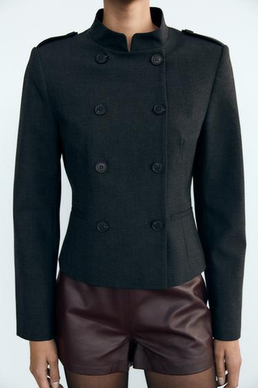 CHAQUETA ENTALLADA TRABILLAS - Gris oscuro de Zara