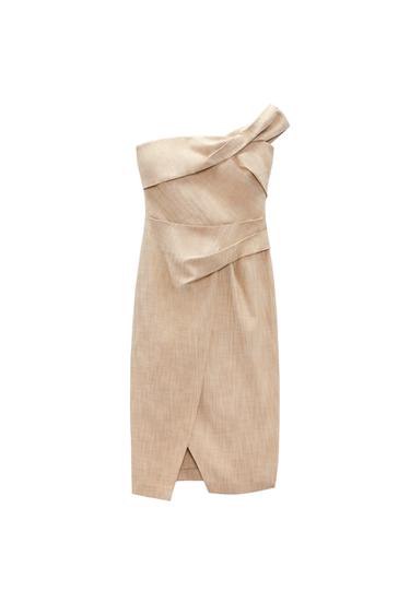 ASYMMETRIC PENCIL DRESS