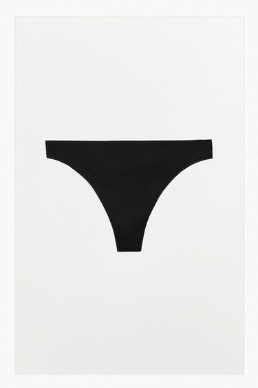 SEAMLESS TANGA - Schwarz von Zara