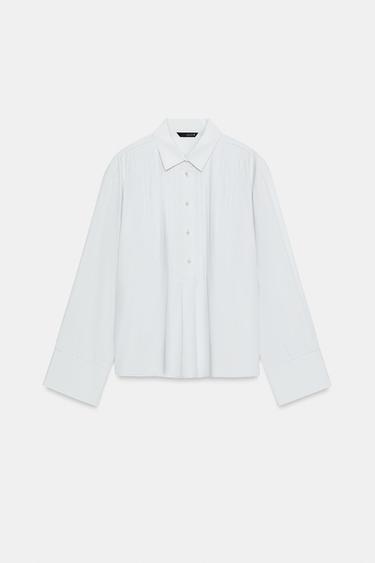 CAMISA BOTONES PERLA - Gris claro de Zara - Imagen 0