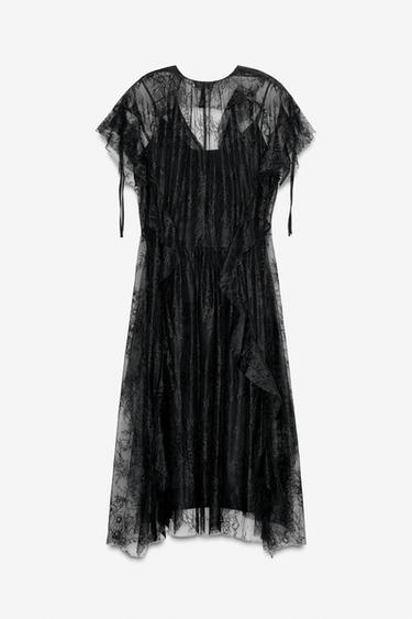 LIMITED EDITION LACE MIDI DRESS - Black by Zara - Image 5