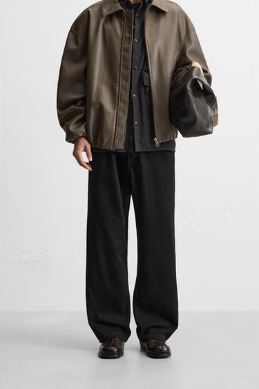 QUẦN JEANS DÁNG BAGGY FIT - Màu đen từ Zara