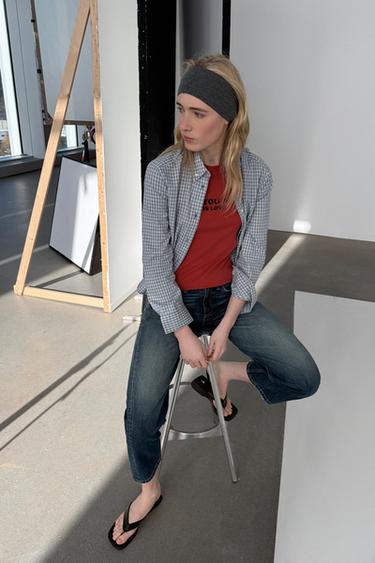 FRONT SLOGAN T-SHIRT - Red by Zara - Image 3