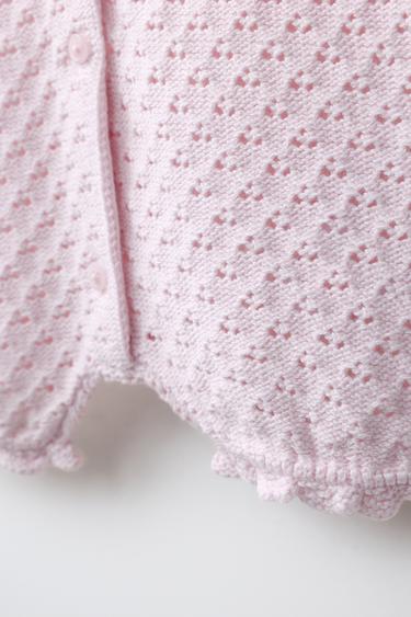 CROCHET COLLAR PLAYSUIT - Light pink by Zara - Image 3